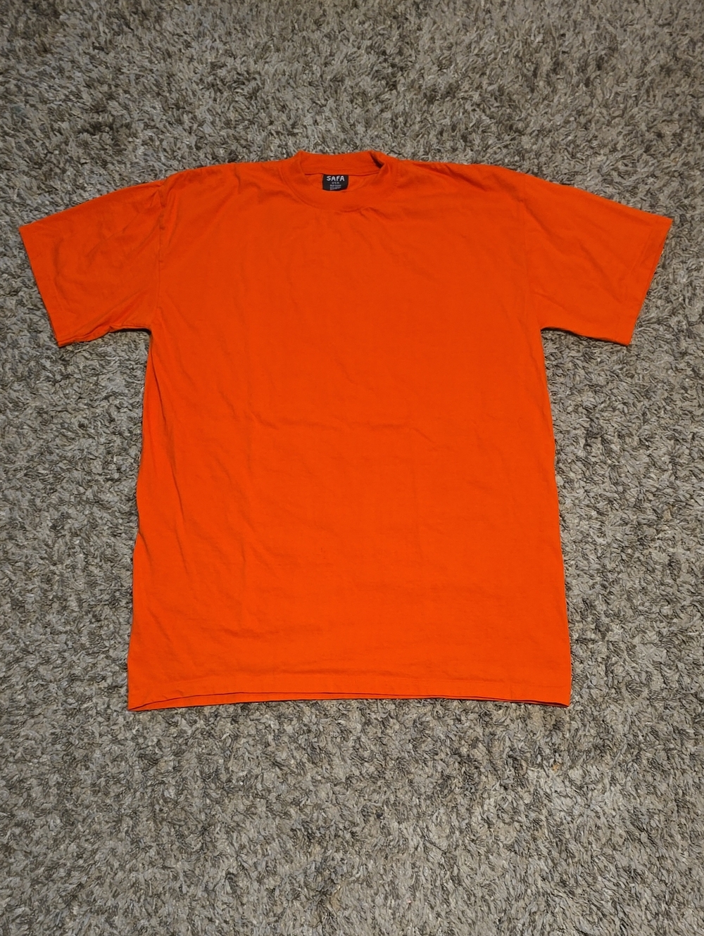 Bright Orange Short Sleeve Crew Neck Tee